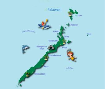 palawan map